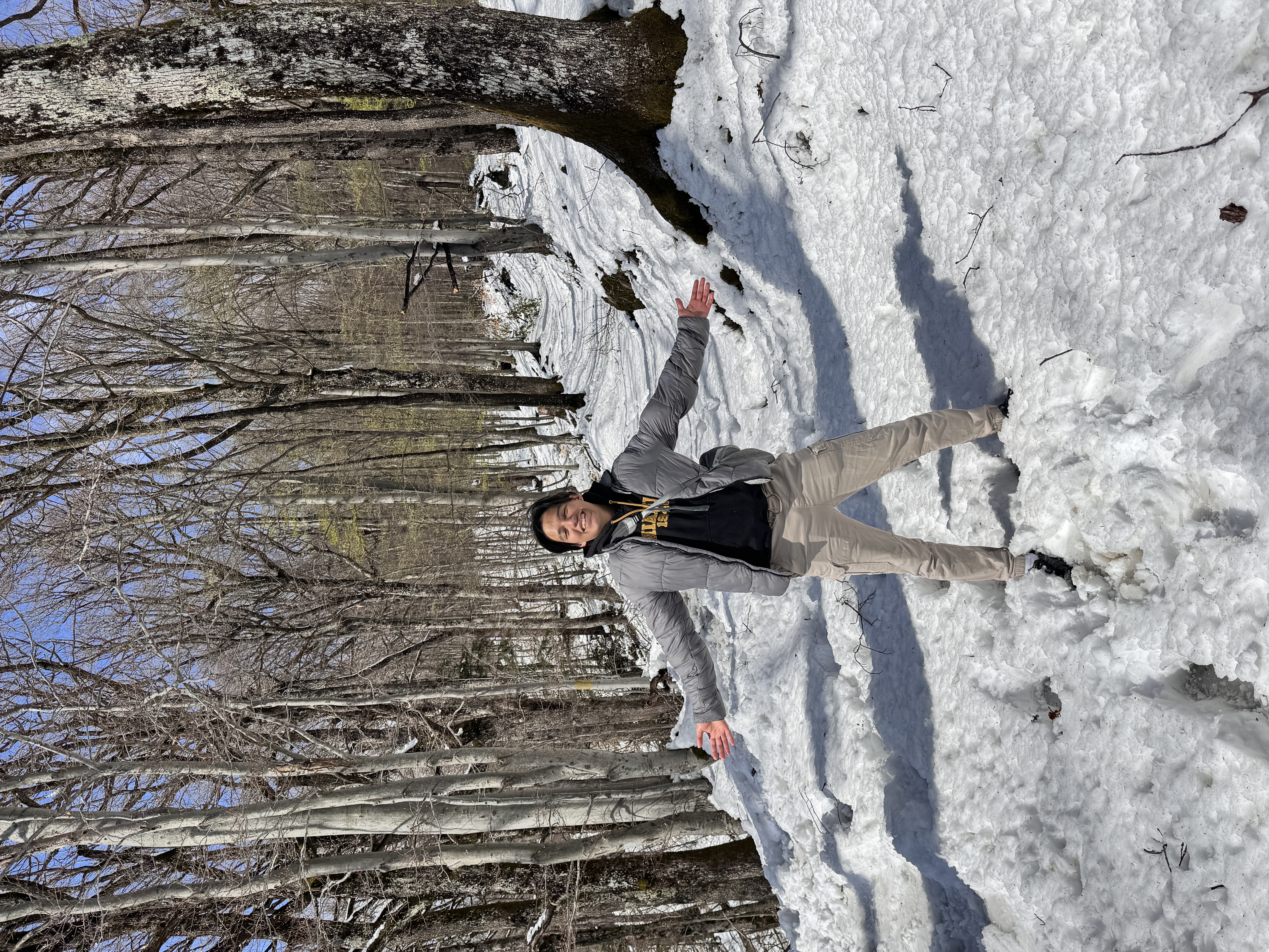 First appearance of snow along the hike.