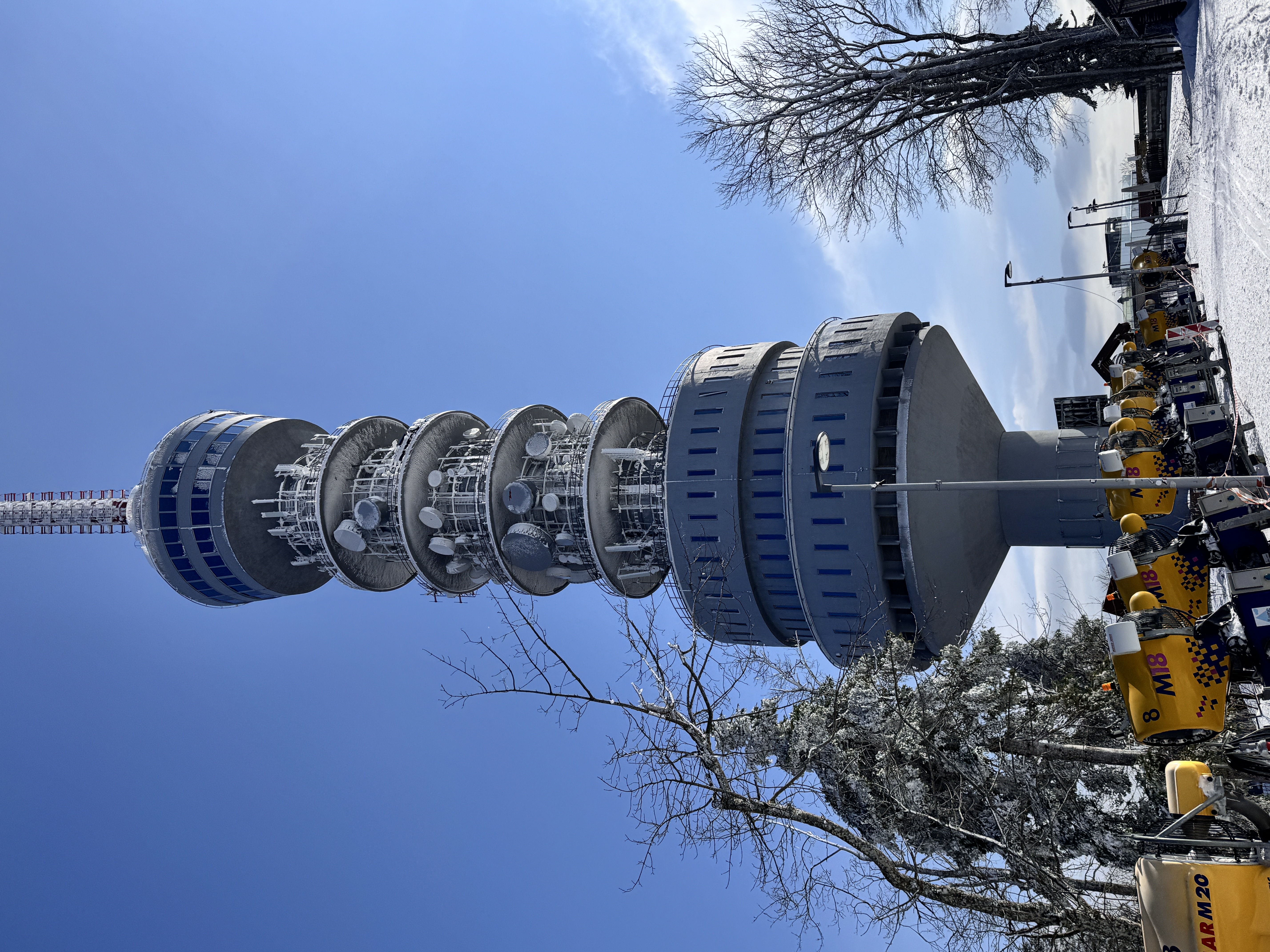 TV tower at the top of mountain.